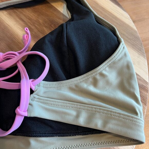 prAna Womens Tulum Swim Top XTRA-LARGE XL in Black Color Block - Picture 8 of 10